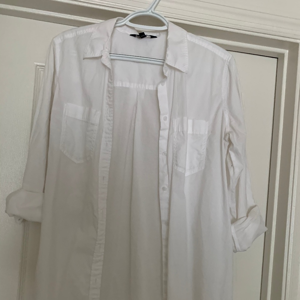 Button Down White Blouse